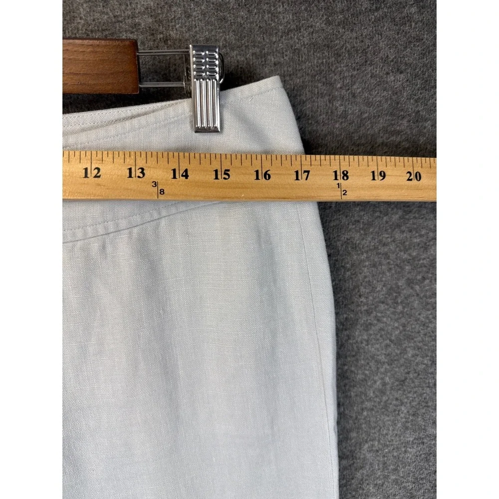 Banana Republic Linen Pants Women 10 Ankle Resortwear Wide Leg Trousers Vacation